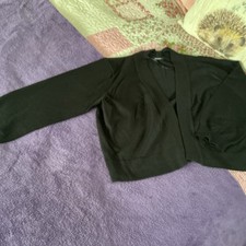 Black Short Open Bolero Jacket Size 18