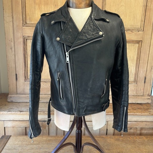 Vintage leather jacket - leather, biker