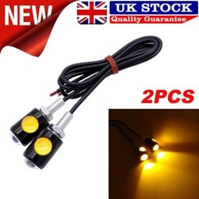 2X LED Black Micro Mini Tiny