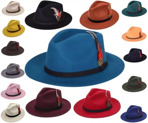100 wool fedora hat - %, unisex