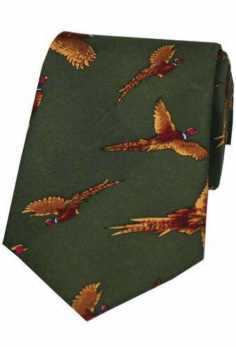 Country green silk tie - country,