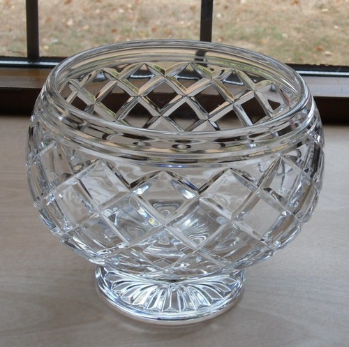 Vintage footed clear cut - cut, glass