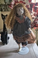 'Lorna' Halloween Horror Creepy Porcelain Victoriana Doll, Hand Painted, 40cm