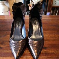 Superb Sachelle Couture Crocodile Print Leather Shoes Size 39