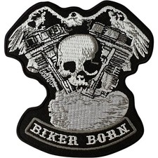Biker Born Patch Iron Sew On