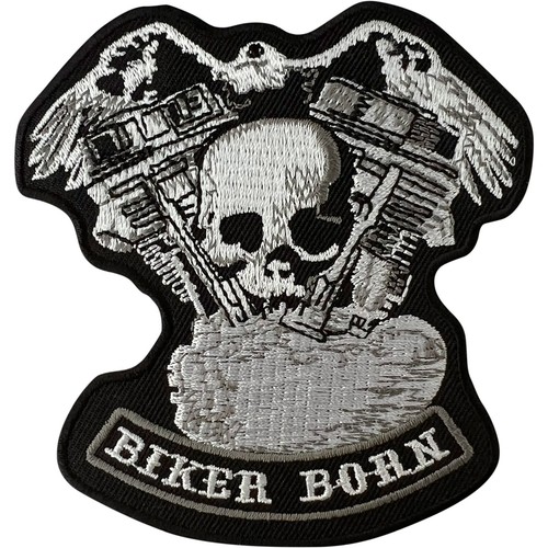 Biker born patch iron - patch, sew