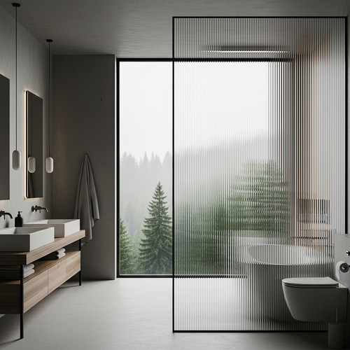 Reeded glass film - reeded, –