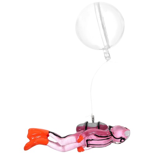 Reusable pink resin diver - reusable,