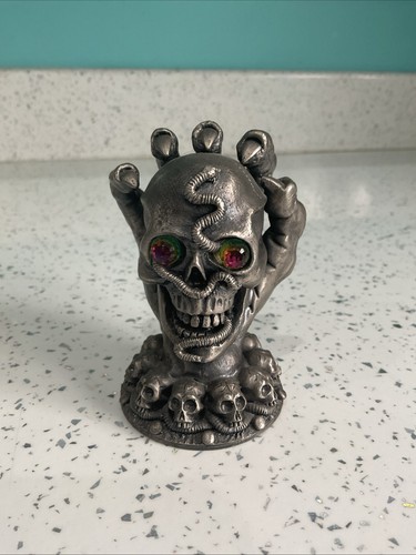 Pewter skull - pewter,