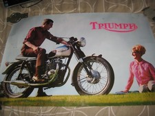 Triumph Motorcycle Original Wall Poster, 350/500 Unit Twin