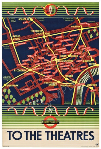 Vintage railway poster - poster, london