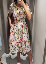 ZARA Floral Printed Belted