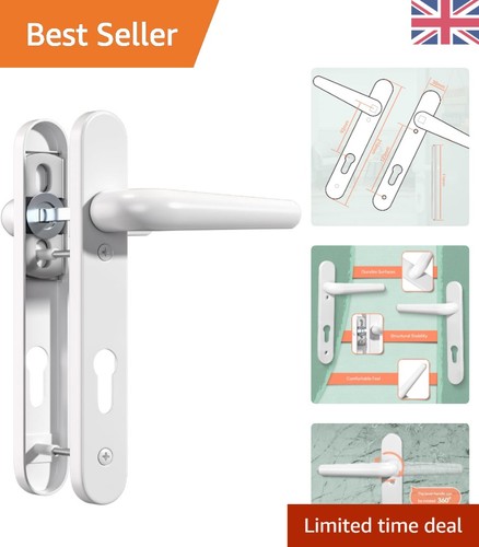 White upvc door - handle, –