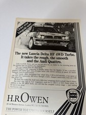 Original 1988 Lancia Delta HF Turbo 4WD Magazine Poster Advert Frame Ready Retro
