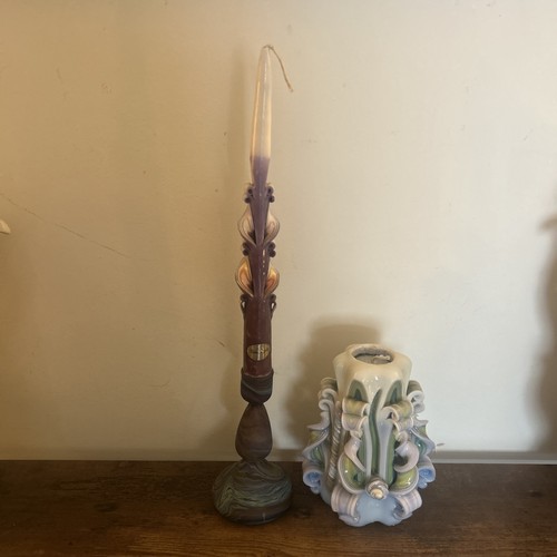 Two hand carved - two, ornate