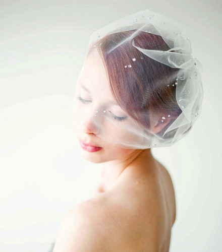 Soft bridal veil white - soft, ivory