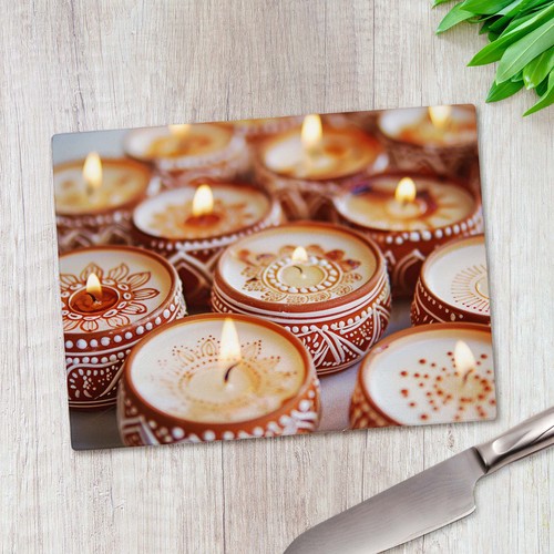 Henna art tealight candles - henna,