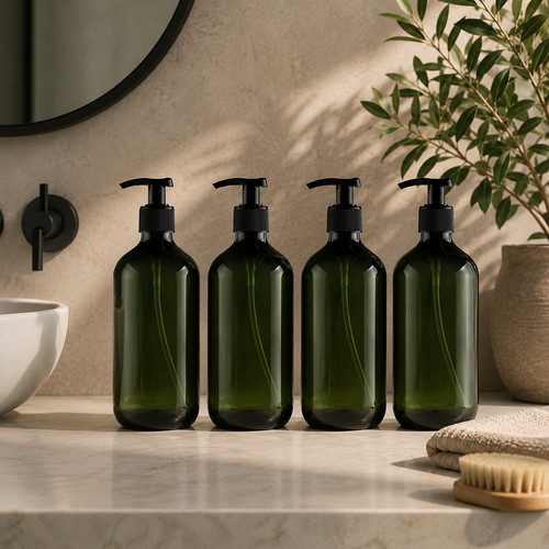 4pcs 500ml portable - empty, pump