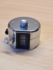 Vintage Tally Counter 4 Figure Mechanical Lever Mountable Reset