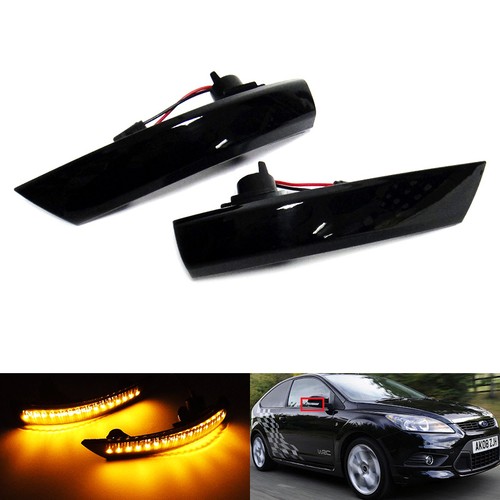 Black side mirror indicator - 2x,