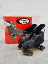 Boxed Black Speedy Nitro Skates with Purple Wheels UK Size 9 Retro