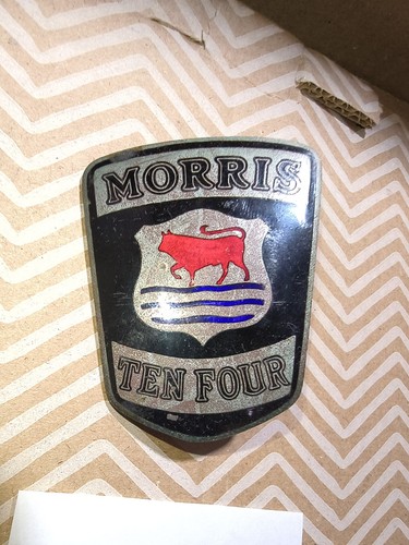 Vintage morris ten four enamel - vintage,