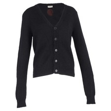 Saint Laurent Flamingo Cardigan in Black Mohair