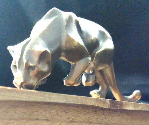 Art deco bronze jaguar - deco,