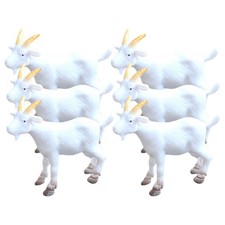 6 Pcs Small Goat Figures Mini