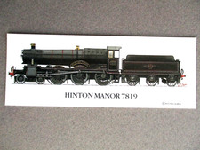 Railway BOOKMARK Steam Locomotive Hinton Manor 7819 Train Spotters Bookmark