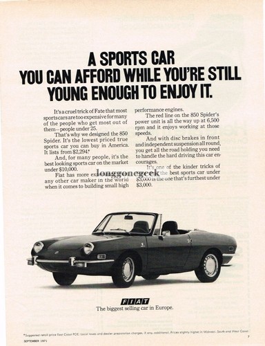 1971 fiat 850 spider vintage - 850,