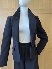 Givenchy Suit Womens Black Wool Blazer Trousers Luxury Designer Couture Elegant