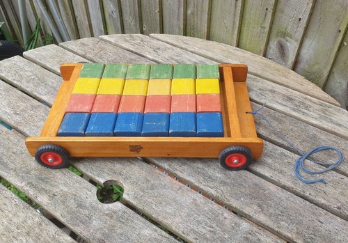Vintage wooden toy pull along - wooden,