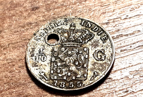 Old silver coin - old,