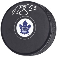 Mark Giordano Toronto Maple Leafs Autographed Hockey Puck Official Game Puck