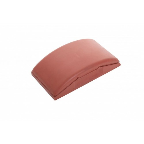 Dense red rubber sanding block - red,