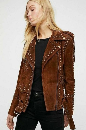 Women brown suede leather - brown,