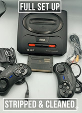 RESTORED Sega Mega Drive II 2 Console With 2X Controllers & Games Cartridge