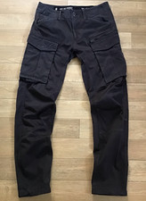 G-Star Raw ROVIC ZIP 3D TAPERED Black Trousers Pants W30  L34 Combat Field Cargo