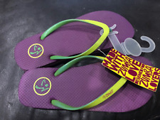 Zumba new  purple flip flops shoes sandals UK size 5 US size 6
