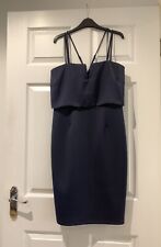 UK Stunning Navy Blue Bodycon Lipsy Michelle Keegan Dress Size 12 NEW NO TAGS