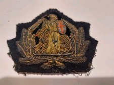 British India Steam Navigation Merchant Navy Officer Bullion Wire Cap Badge HMS