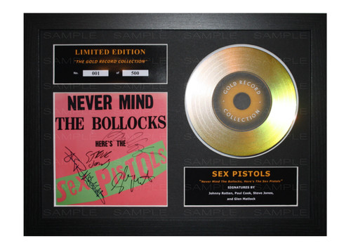 Sex pistols signed gold - pistols,