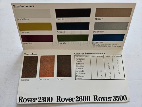 Rover sd1 colour and - rover,