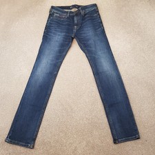 Tommy Hilfiger Mens Jeans 32x32 Blue Scanton Slim Denim Zip Fly Trousers W32 L32