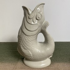 Gluggle Jug by Wade Earthenware Original Fish XL Height 27cm Cream 1.2 Litre