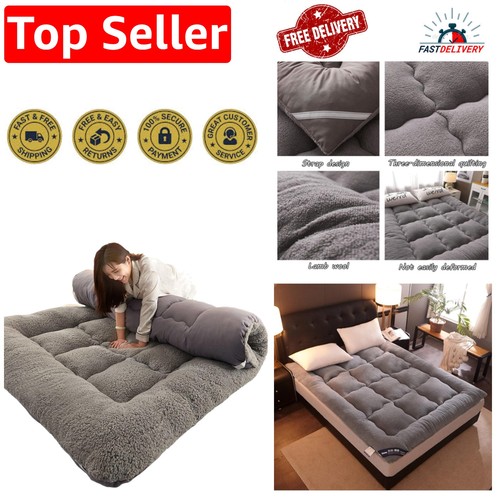 Gray foldable futon - foldable, mattress
