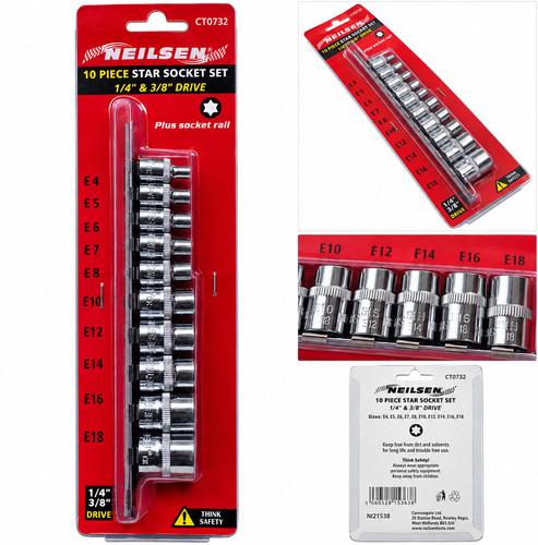 Neilsen 10pc torx - 10pc, star