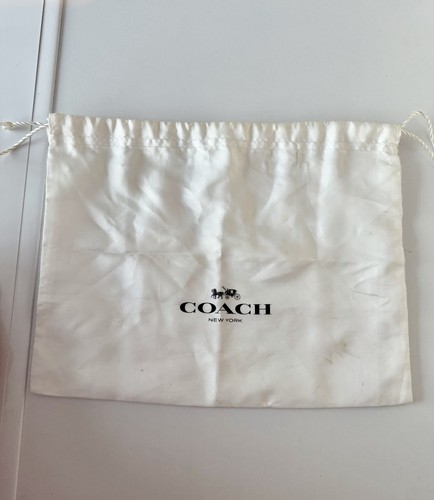 Coach white drawstring dustbag - coach,