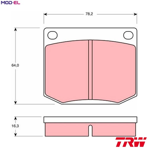 Brake pad set - pad,